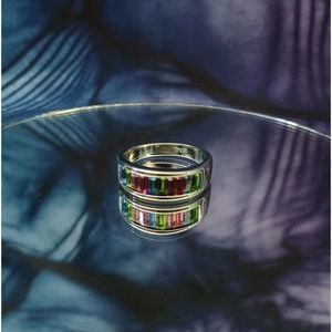 Swarovski Elements - Size 8.75 - 18K gold plated ring as pictured